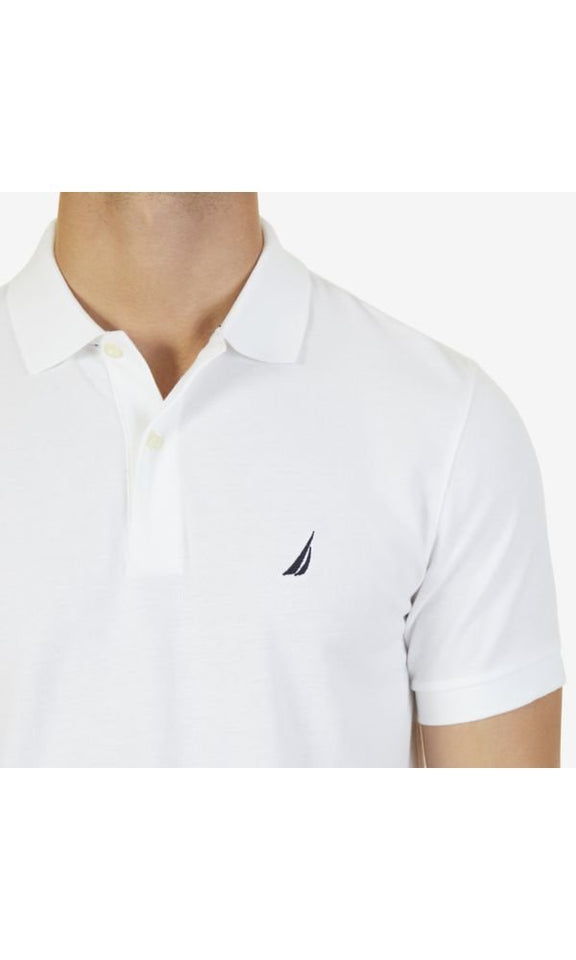 Nautica - Polo de piqué de algodón sólido de Manga Corta para Hombre