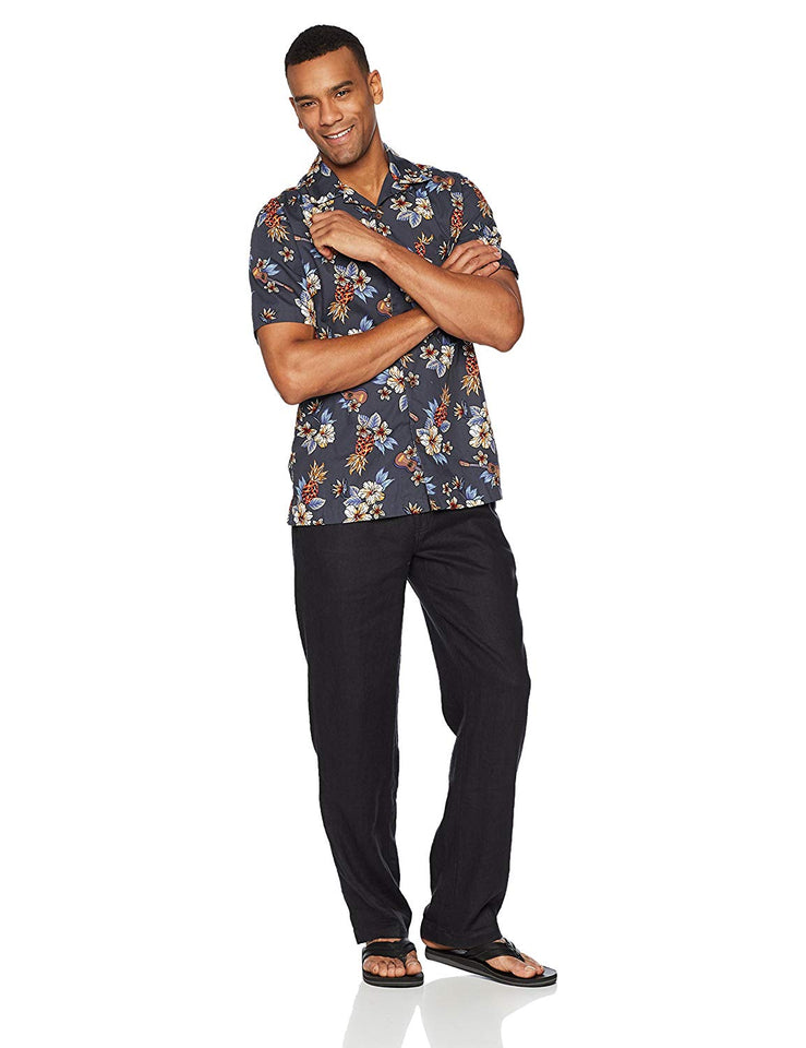 28 Palms Amazon Brand Camisa Hawaiana Tropical, 100% algodón, Tallas extendidas, para Hombre