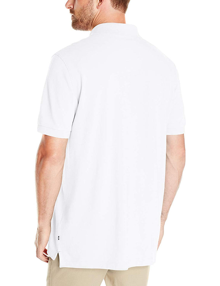 Nautica - Polo de piqué de algodón sólido de Manga Corta para Hombre