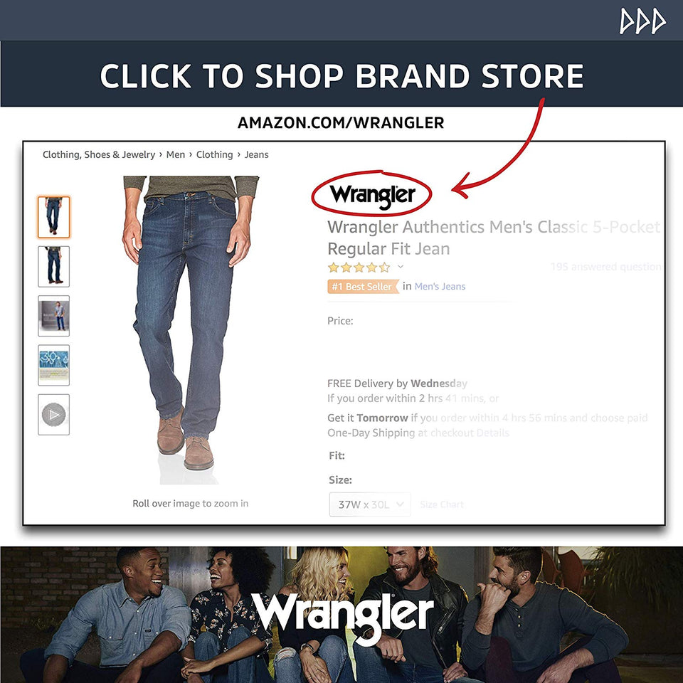 Wrangler Authentics Jean de Ajuste Relajado para Hombre
