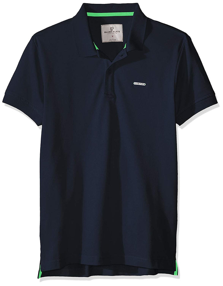Silver Plate Polo Polos para Hombre