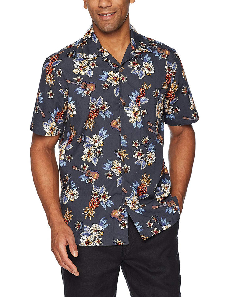 28 Palms Amazon Brand Camisa Hawaiana Tropical, 100% algodón, Tallas extendidas, para Hombre
